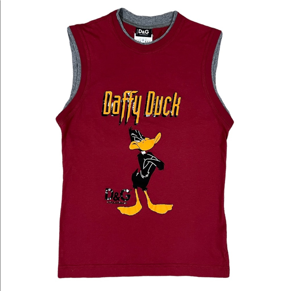 dolce & gabbana duffy duck tank shirt